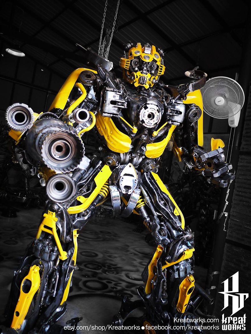 Artists Upcycle Metal Scrap Into Sculptures Of Famous Movie Characters