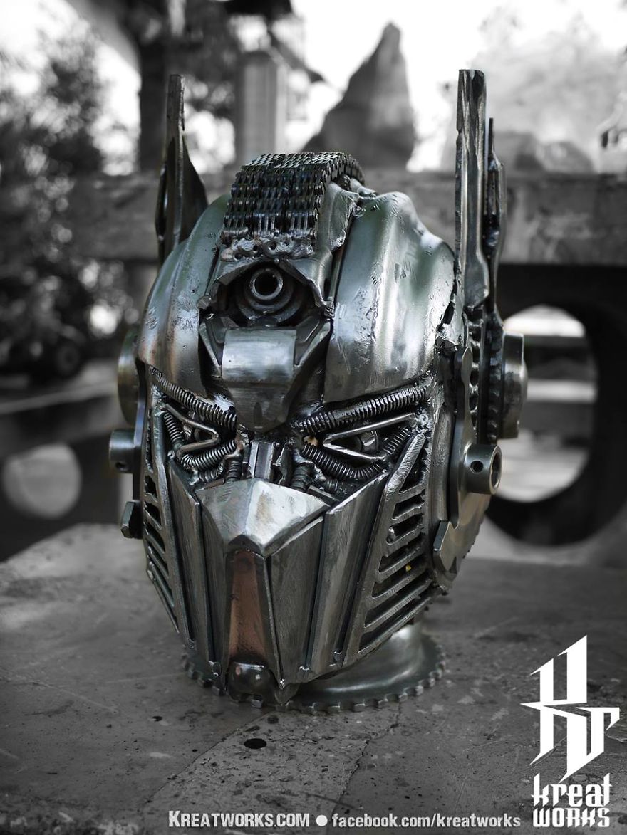 Artists Upcycle Metal Scrap Into Sculptures Of Famous Movie Characters