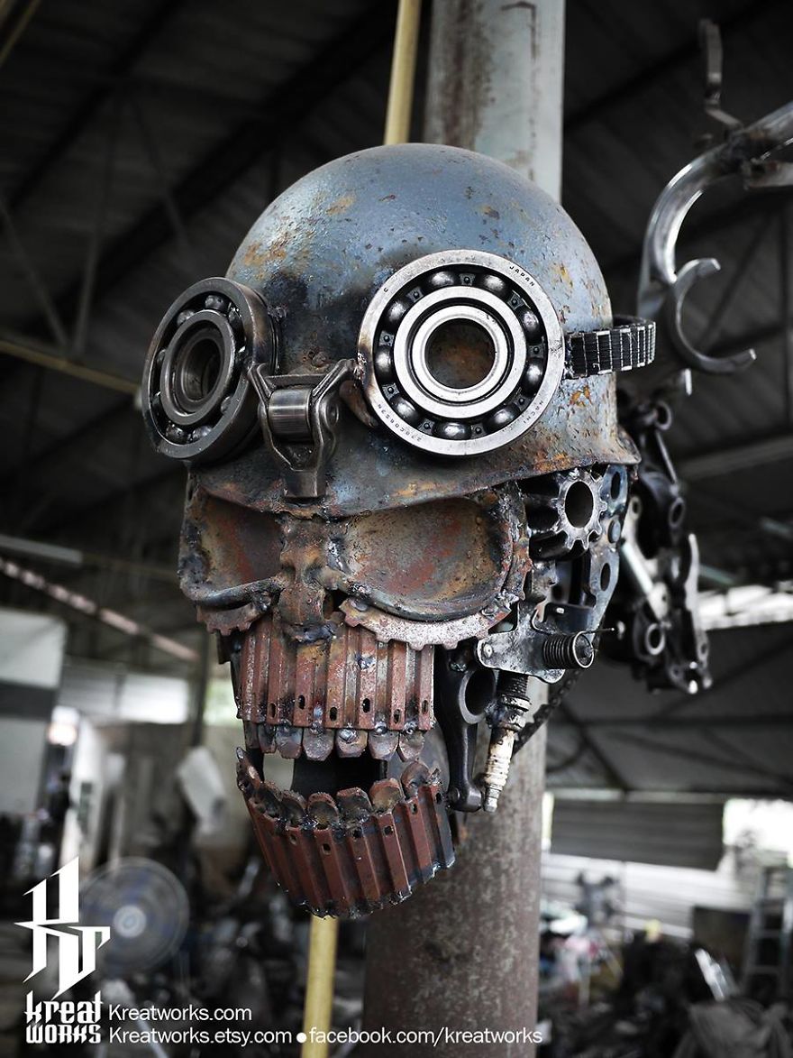Artists Upcycle Metal Scrap Into Sculptures Of Famous Movie Characters