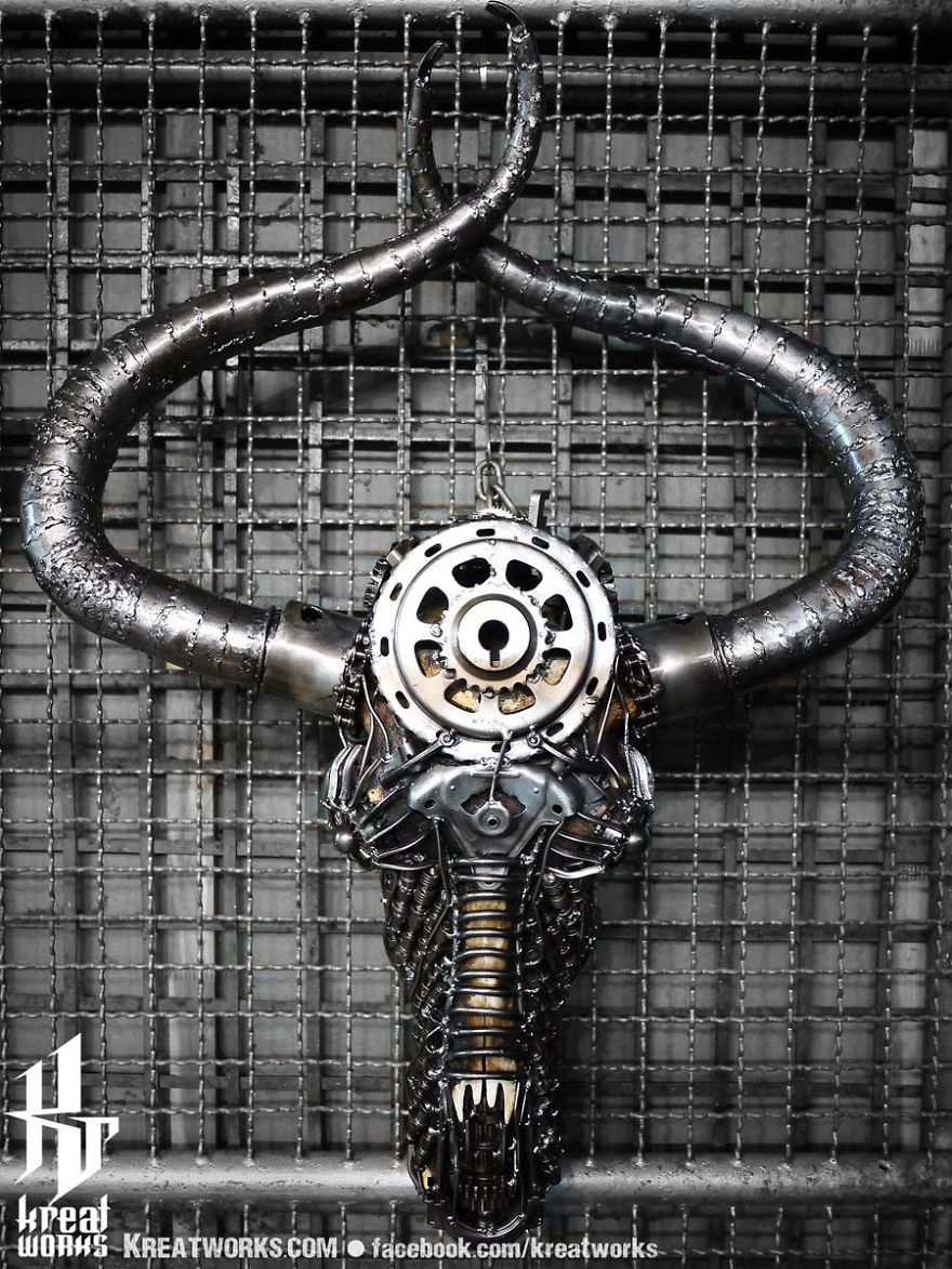 Artists Upcycle Metal Scrap Into Sculptures Of Famous Movie Characters