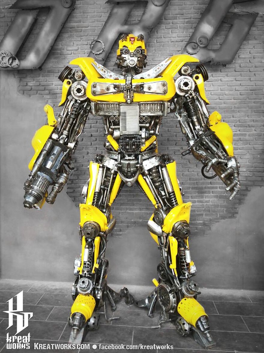 Artists Upcycle Metal Scrap Into Sculptures Of Famous Movie Characters