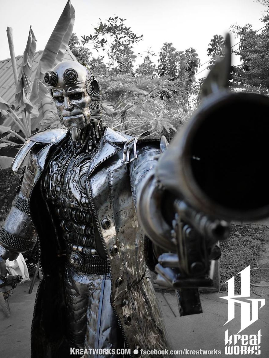 Artists Upcycle Metal Scrap Into Sculptures Of Famous Movie Characters