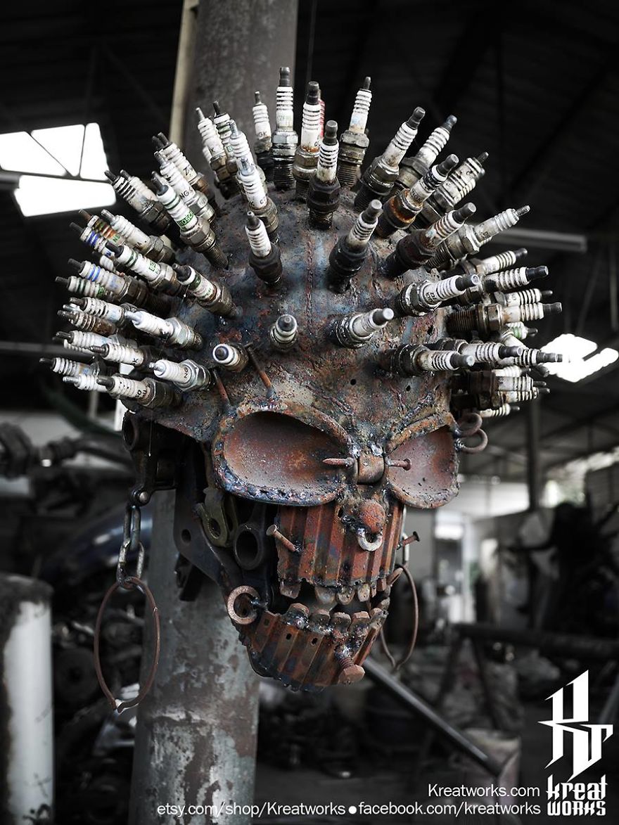 Artists Upcycle Metal Scrap Into Sculptures Of Famous Movie Characters