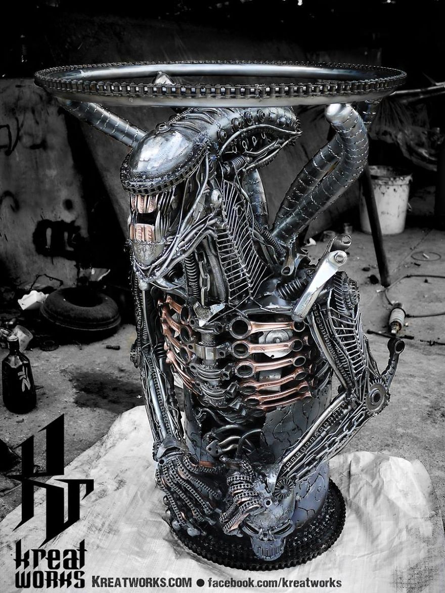 Artists Upcycle Metal Scrap Into Sculptures Of Famous Movie Characters