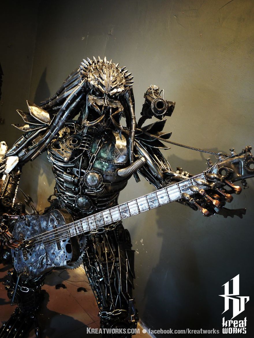 Artists Upcycle Metal Scrap Into Sculptures Of Famous Movie Characters