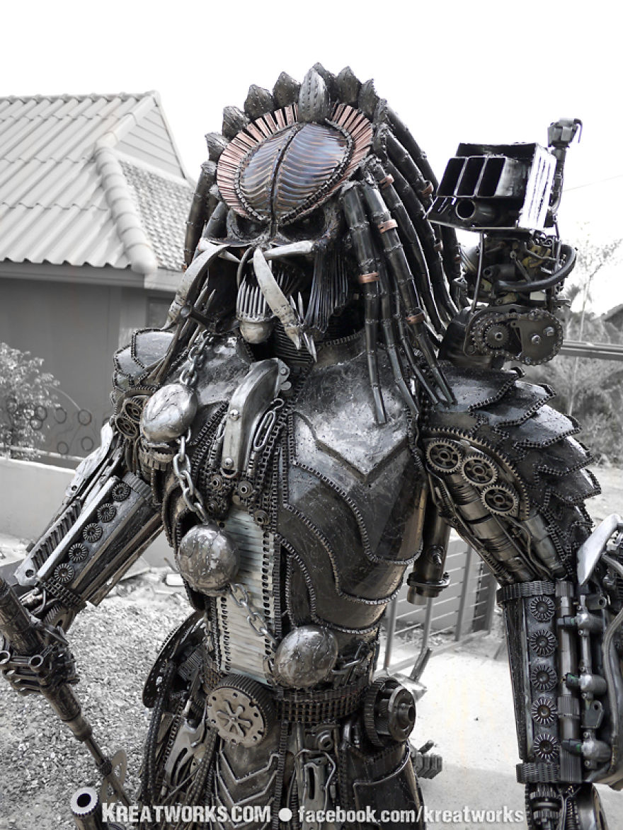 Artists Upcycle Metal Scrap Into Sculptures Of Famous Movie Characters