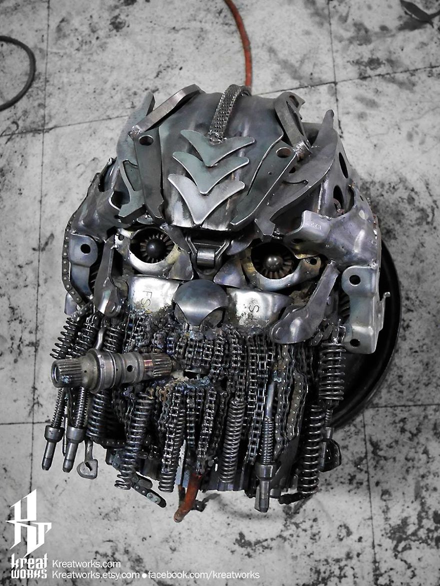 Artists Upcycle Metal Scrap Into Sculptures Of Famous Movie Characters
