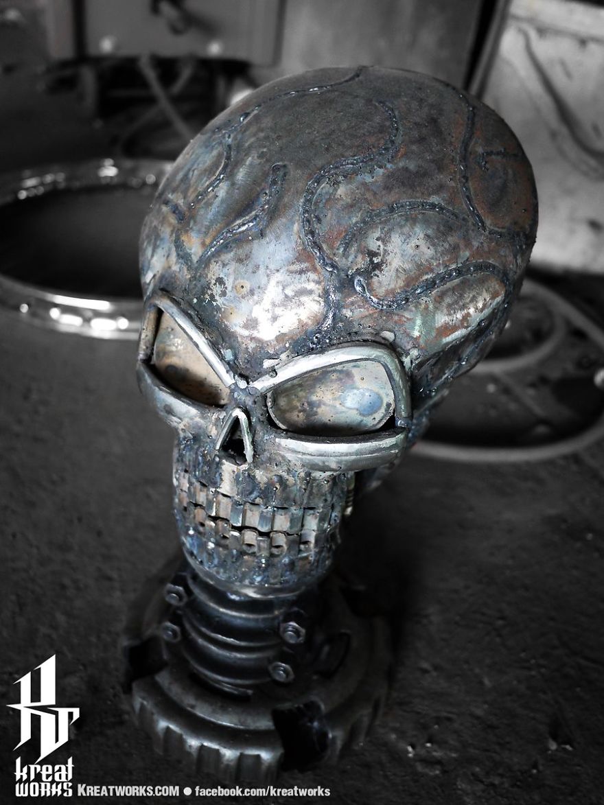 Artists Upcycle Metal Scrap Into Sculptures Of Famous Movie Characters