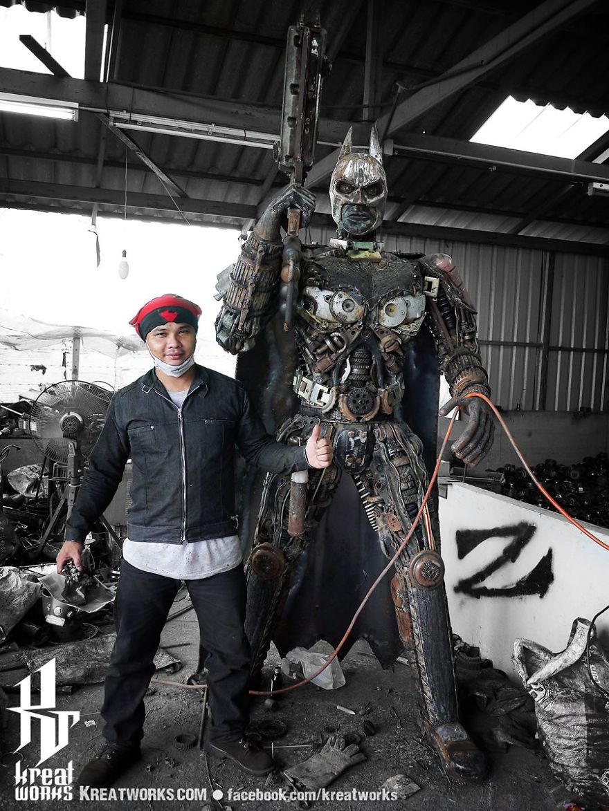 Artists Upcycle Metal Scrap Into Sculptures Of Famous Movie Characters