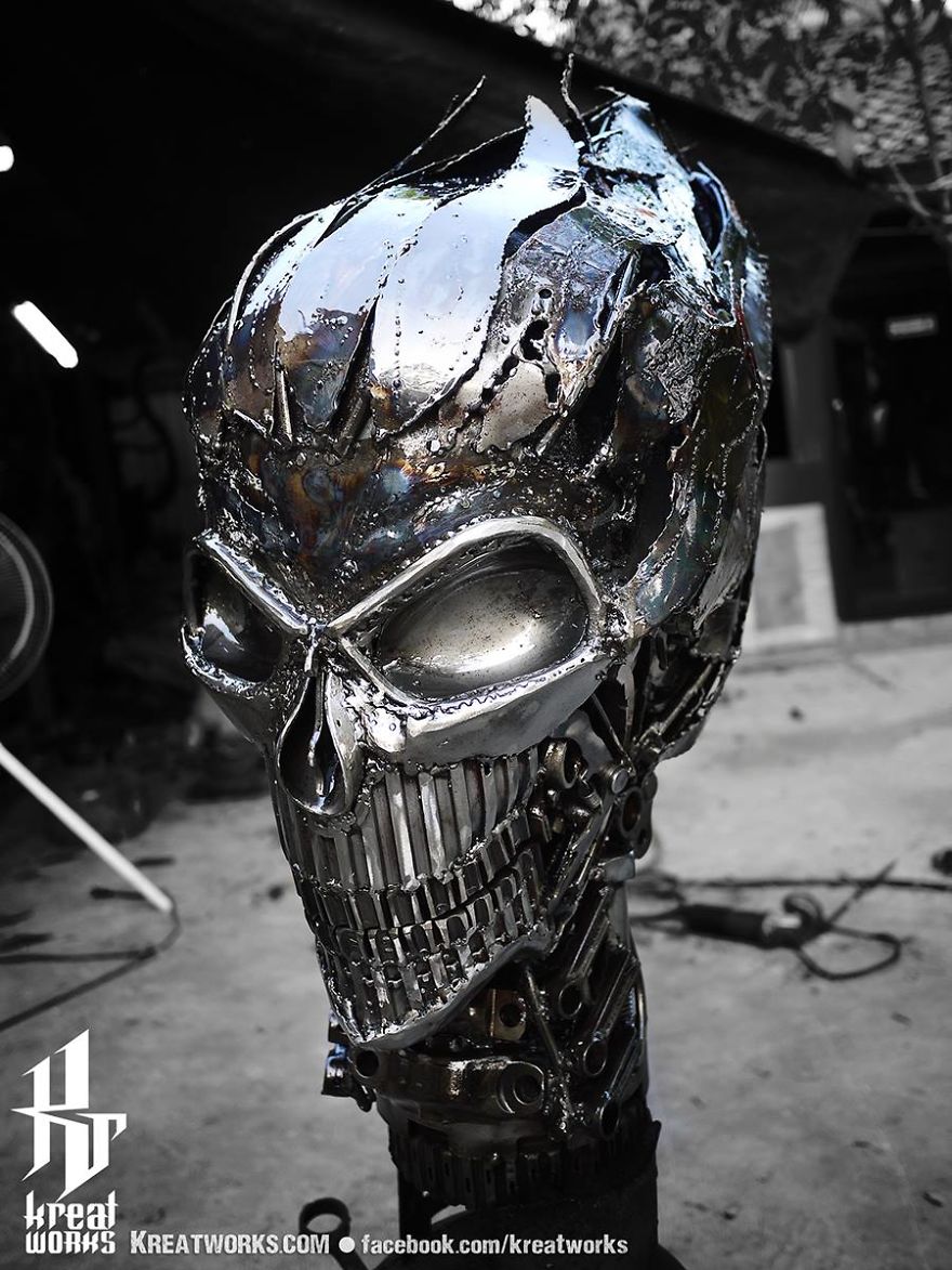 Artists Upcycle Metal Scrap Into Sculptures Of Famous Movie Characters