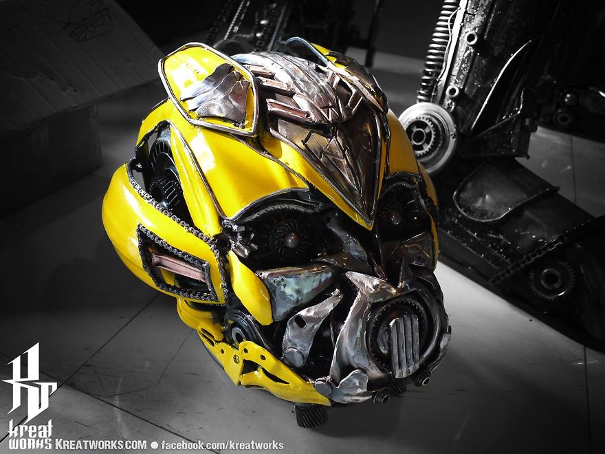 Artists Upcycle Metal Scrap Into Sculptures Of Famous Movie Characters