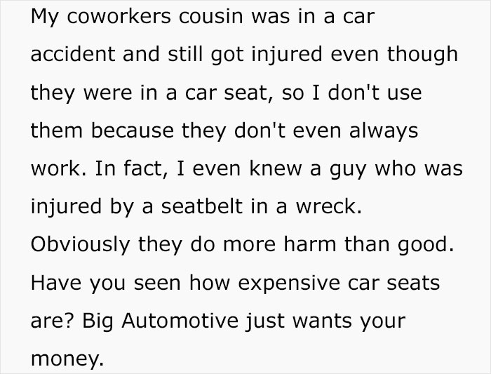 Person Says He Always Trolls Anti-Vaxxers By Using A Car Seat Analogy And People Love The Logic Behind It Person Says He Always Trolls Anti-Vaxxers By Using A Car Seat Analogy And People Love The Logic Behind It