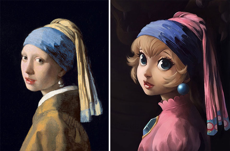 Artist Recreates Classical Paintings Using Pop Culture Characters (13 Pics) Artist Recreates Classical Paintings Using Pop Culture Characters (13 Pics)