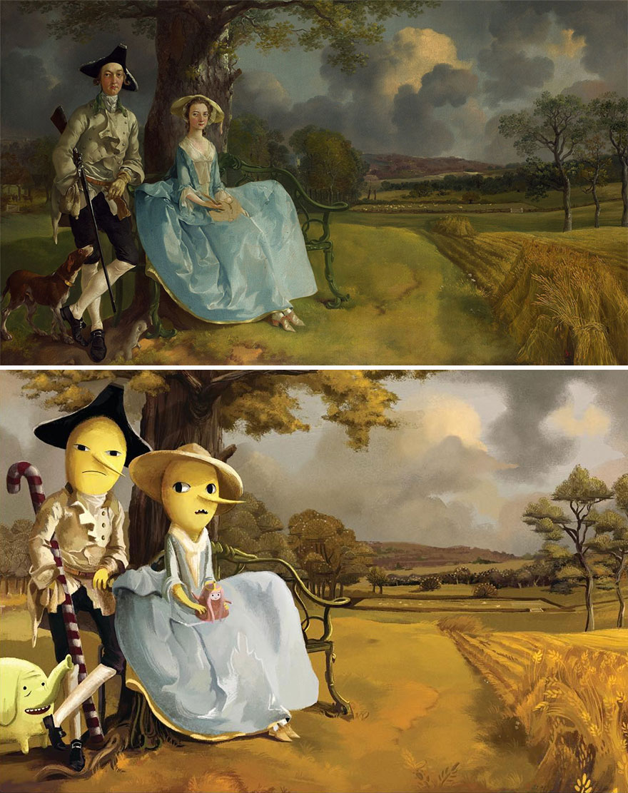 Artist Recreates Classical Paintings Using Pop Culture Characters (13 Pics) Artist Recreates Classical Paintings Using Pop Culture Characters (13 Pics)