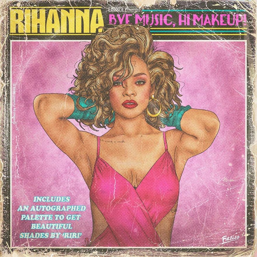 Artist Imagines Famous Pop Culture Stars With Retro &#8217;80s Album Covers