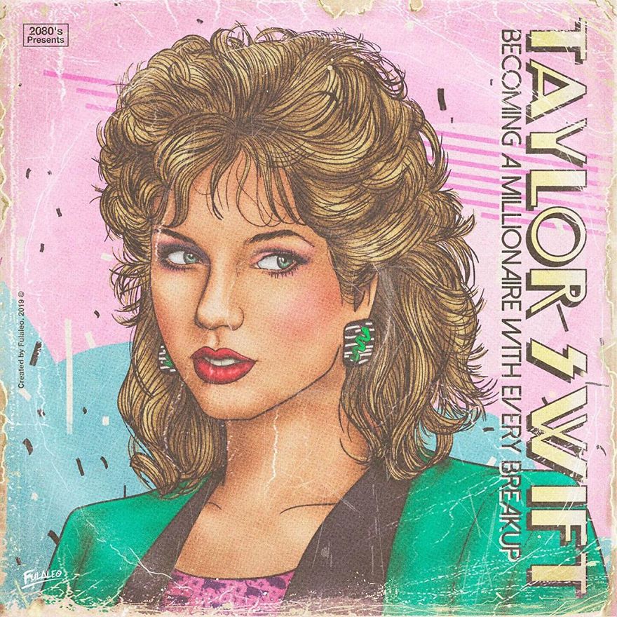 Artist Imagines Famous Pop Culture Stars With Retro &#8217;80s Album Covers