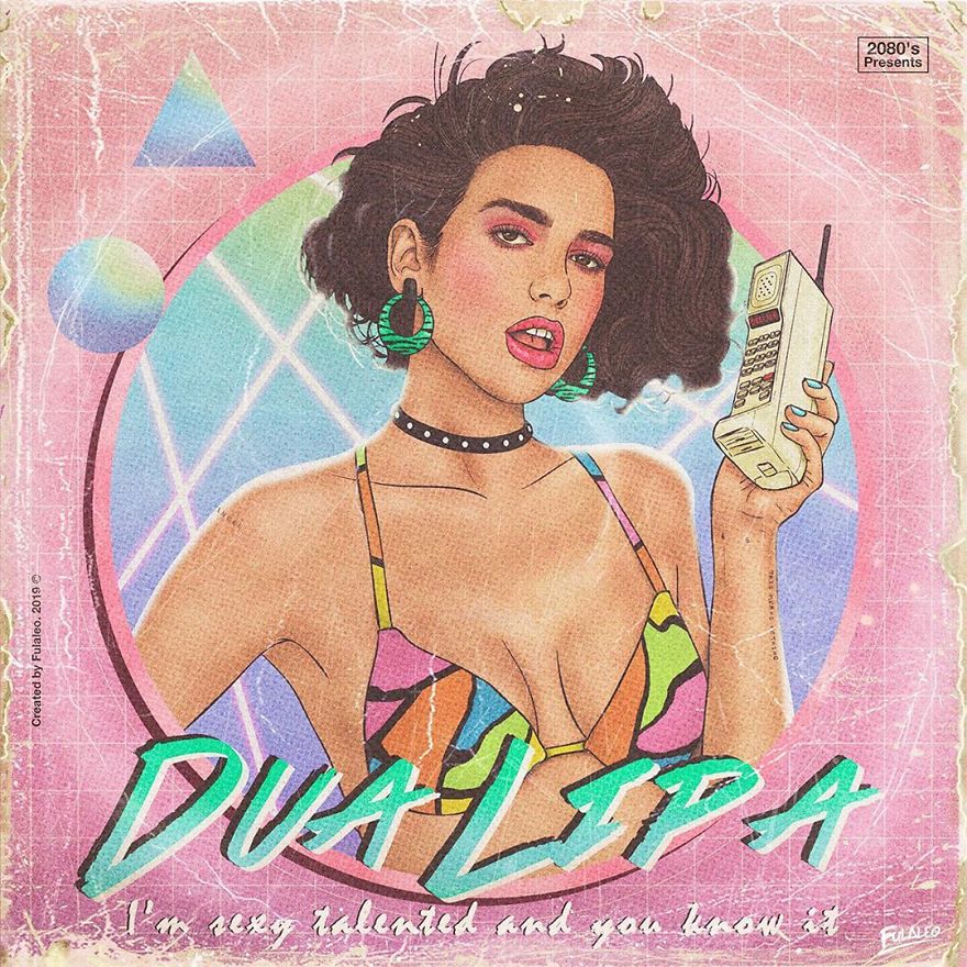 Artist Imagines Famous Pop Culture Stars With Retro &#8217;80s Album Covers