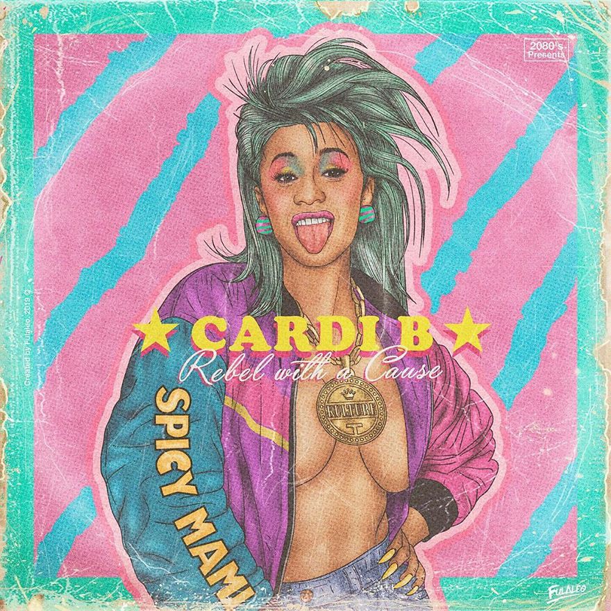 Artist Imagines Famous Pop Culture Stars With Retro &#8217;80s Album Covers