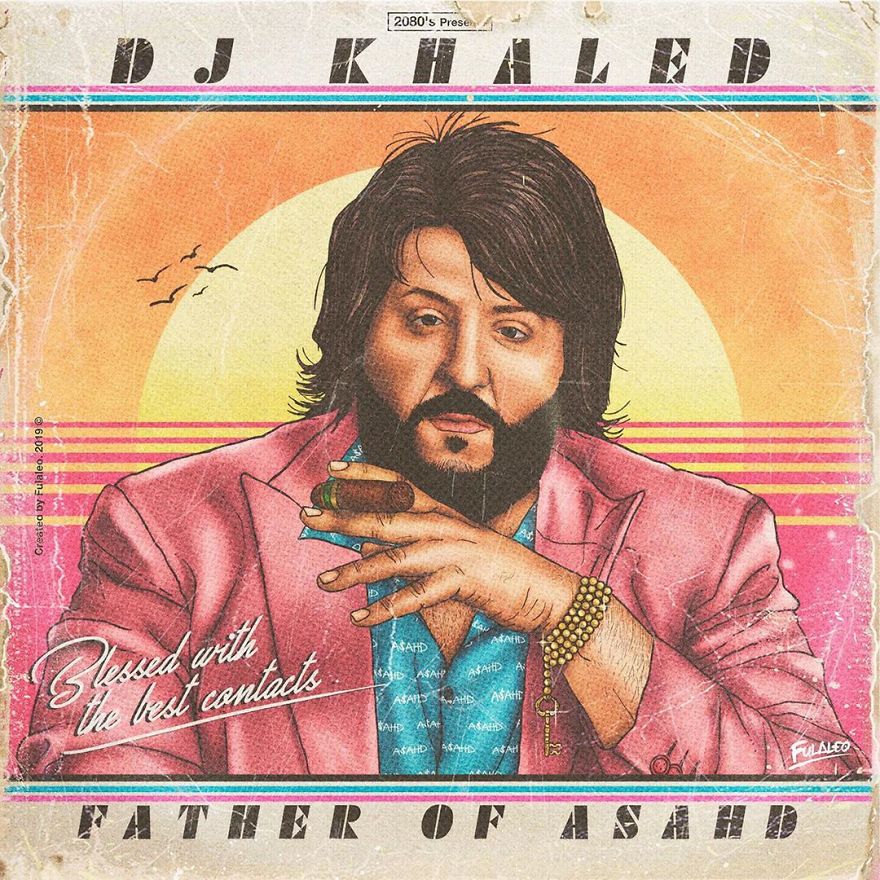 Artist Imagines Famous Pop Culture Stars With Retro &#8217;80s Album Covers