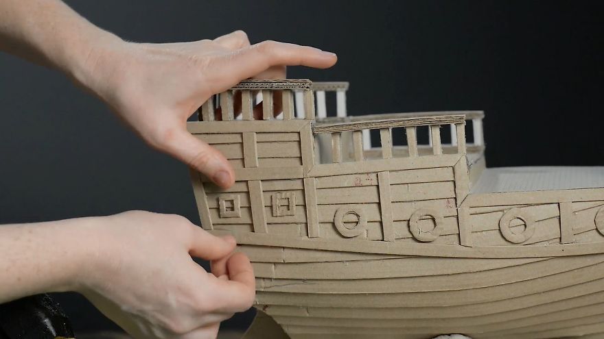 I Made A Pirate Ship Using Pizza Boxes I Made A Pirate Ship Using Pizza Boxes