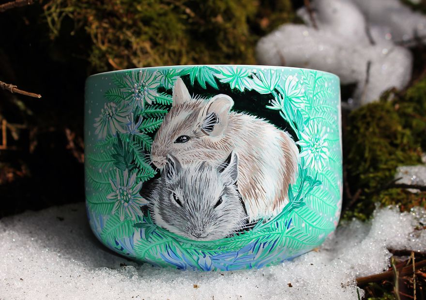 I Hand Paint Your Beloved Pets Into Magical Nature Scenes On Mugs I Hand Paint Your Beloved Pets Into Magical Nature Scenes On Mugs