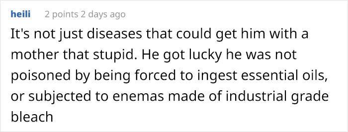 Anti-Vaxx Mom Asks How To Stop Her Son From Getting Vaccines When He Turns 18, Gets Shut Down In The Comments Anti-Vaxx Mom Asks How To Stop Her Son From Getting Vaccines When He Turns 18, Gets Shut Down In The Comments