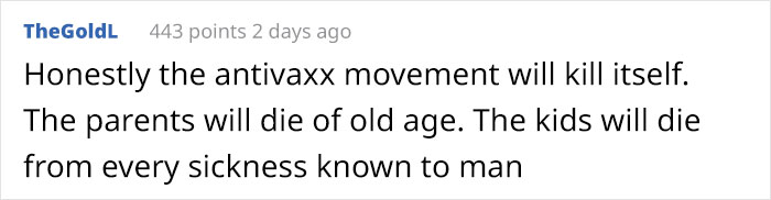 Anti-Vaxx Mom Asks How To Stop Her Son From Getting Vaccines When He Turns 18, Gets Shut Down In The Comments Anti-Vaxx Mom Asks How To Stop Her Son From Getting Vaccines When He Turns 18, Gets Shut Down In The Comments