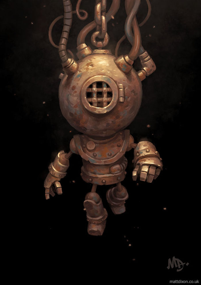 Lonely Robots Experiencing The Quiet Wonder Of The World (New Illustrations)