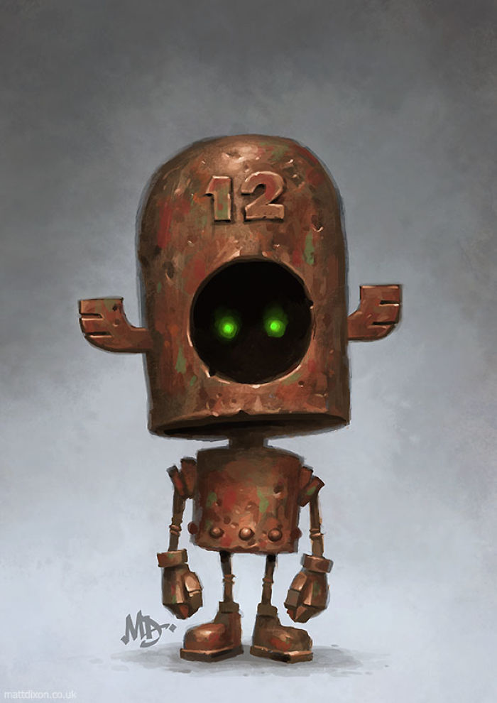 Lonely Robots Experiencing The Quiet Wonder Of The World (New Illustrations)