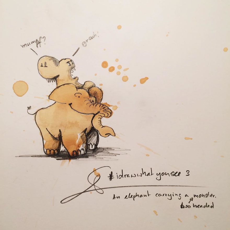 Artist Imagines Spilled Coffee As Monsters (New Pics) Artist Imagines Spilled Coffee As Monsters (New Pics)