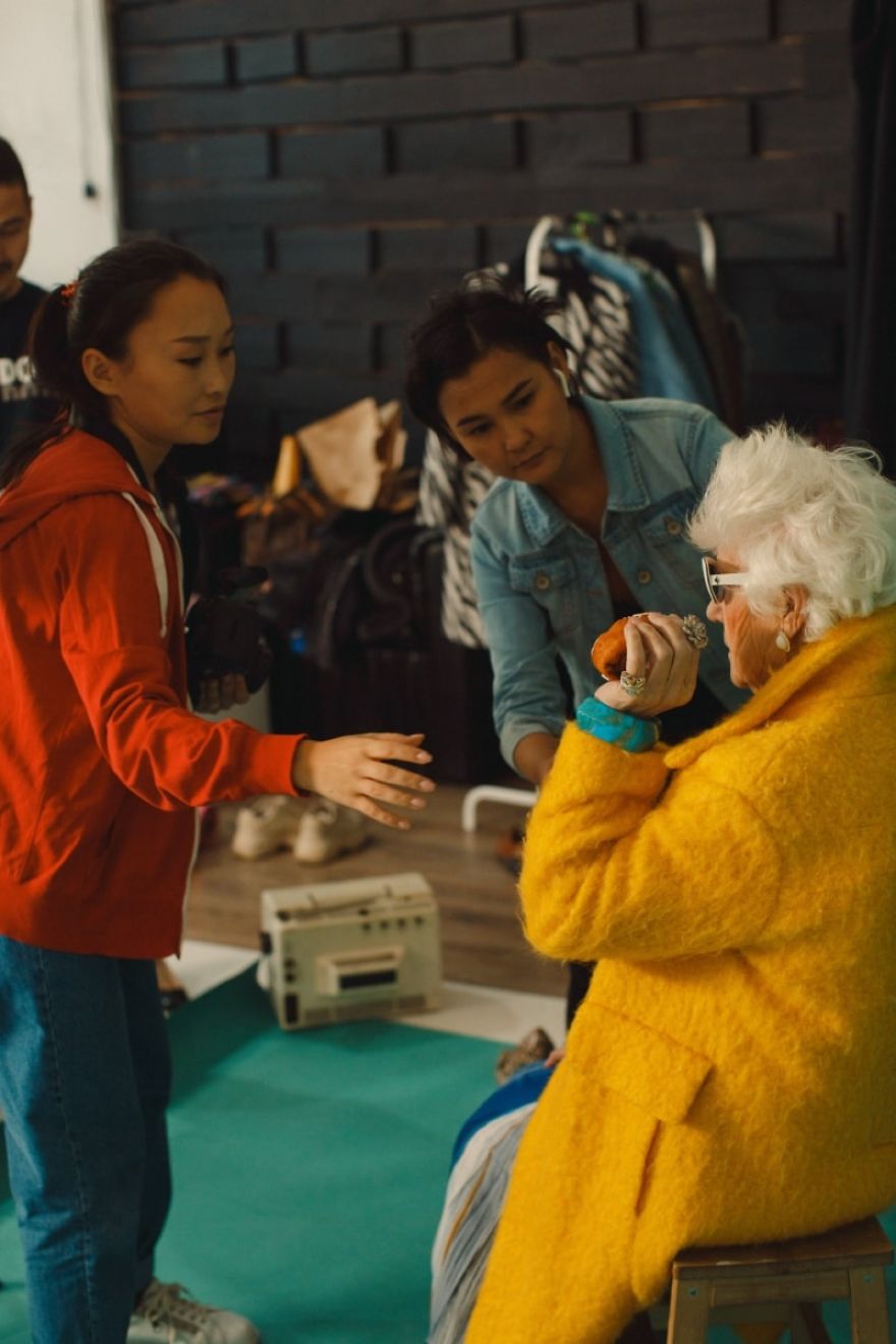 Company Creates Advertisement For Bakery With Elderly Models Posing With Their Products