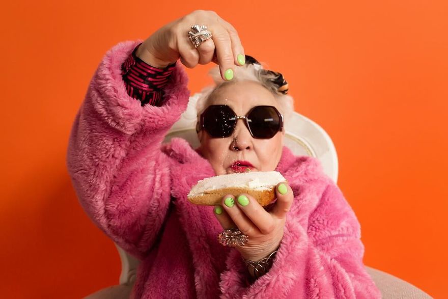 Company Creates Advertisement For Bakery With Elderly Models Posing With Their Products