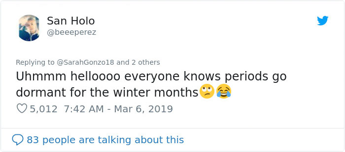 Man Tells Women To Stop Whining About Tampon Prices Cause They Only Need 7 Per Period, Gets Roasted Immediately Man Tells Women To Stop Whining About Tampon Prices Cause They Only Need 7 Per Period, Gets Roasted Immediately