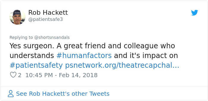 One Doctor’s ‘Awkward’ Decision To Write His Name On His Scrub Cap Is Changing Safety In Hospitals Around The World One Doctor’s ‘Awkward’ Decision To Write His Name On His Scrub Cap Is Changing Safety In Hospitals Around The World