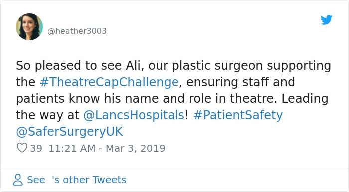 One Doctor’s ‘Awkward’ Decision To Write His Name On His Scrub Cap Is Changing Safety In Hospitals Around The World One Doctor’s ‘Awkward’ Decision To Write His Name On His Scrub Cap Is Changing Safety In Hospitals Around The World