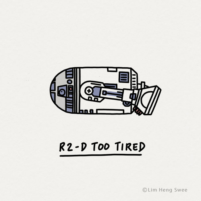 I Drew 17 Silly Puns That Show Tired Characters From Star Wars