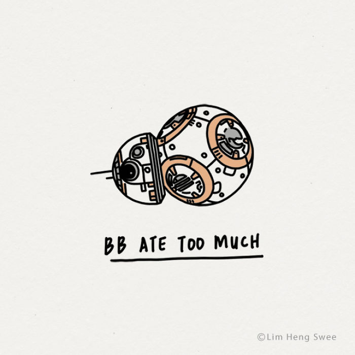 I Drew 17 Silly Puns That Show Tired Characters From Star Wars