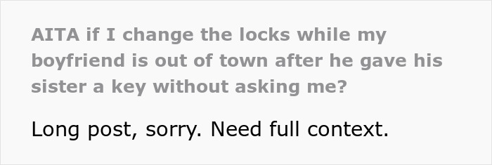 Guy Secretly Gives His Sister A Key To GF’s House, GF’s Furious He Refuses To Take It Back Guy Secretly Gives His Sister A Key To GF’s House, GF’s Furious He Refuses To Take It Back