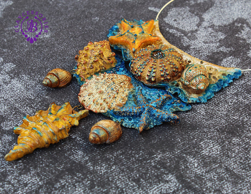 Colorful Seashells From Polymer Clay Colorful Seashells From Polymer Clay