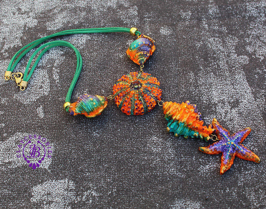 Colorful Seashells From Polymer Clay Colorful Seashells From Polymer Clay