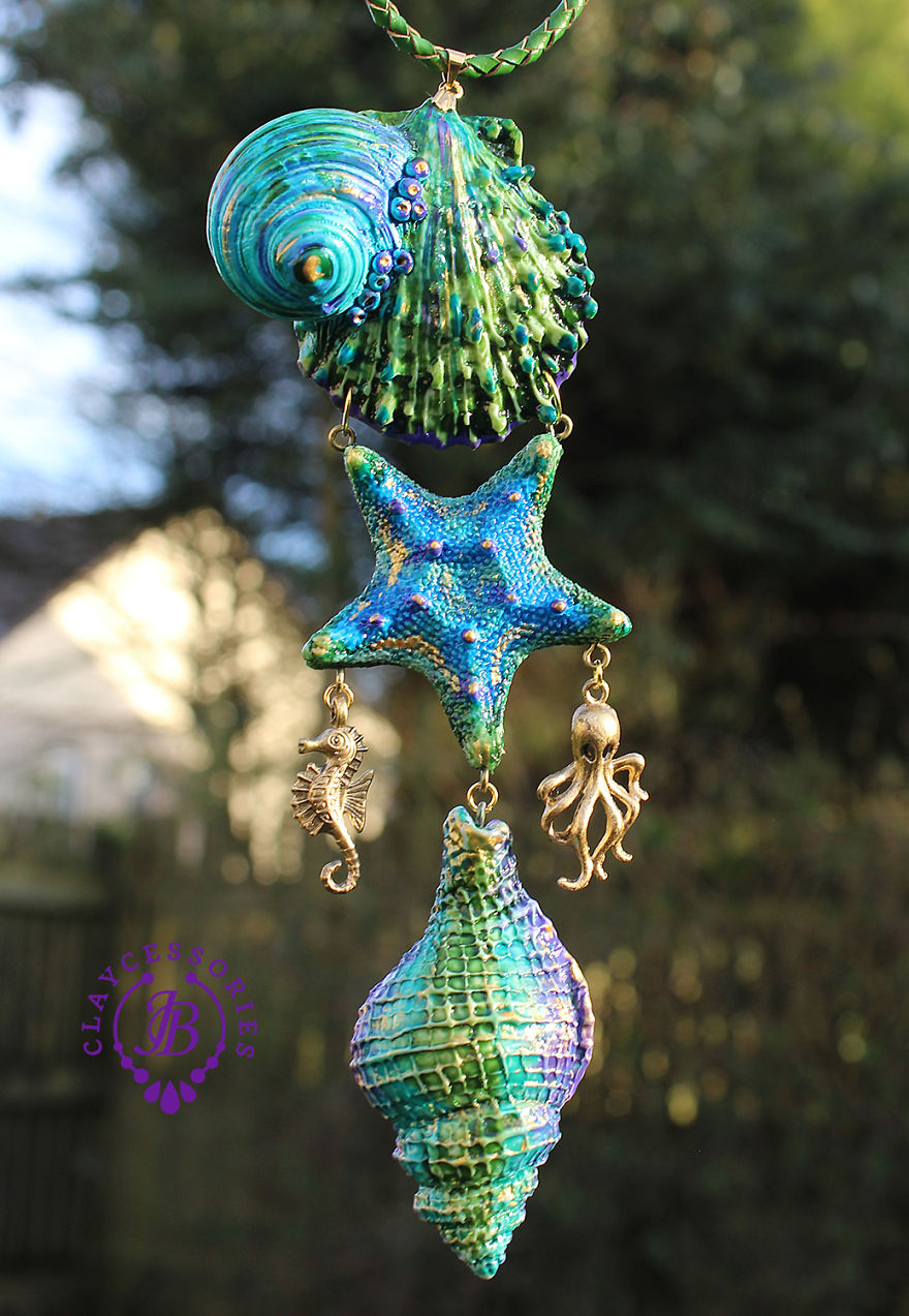 Colorful Seashells From Polymer Clay Colorful Seashells From Polymer Clay