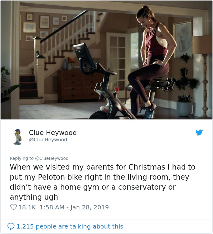 &#8216;Peloton&#8217; Stationary Bicycles Get Flooded With Memes After Their &#8216;Luxurious&#8217; Ad Faces Backlash