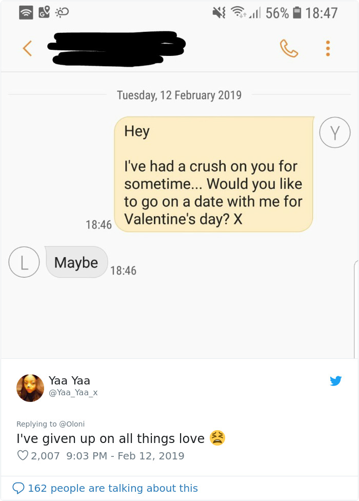 30 Women Ask Their Crushes Out On A Valentine’s Day Date And Post Their Reactions On Twitter 30 Women Ask Their Crushes Out On A Valentine’s Day Date And Post Their Reactions On Twitter