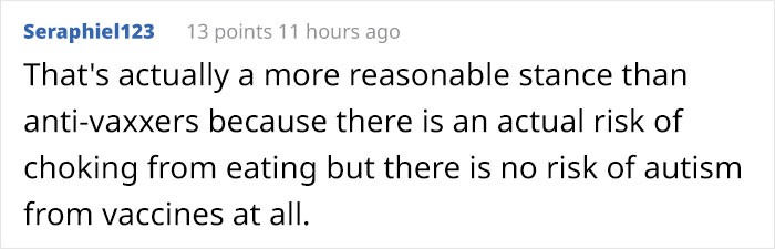 This Person Shows How Flawed Anti-Vaxxer Logic Is By Using It In A Post About Choking On Food