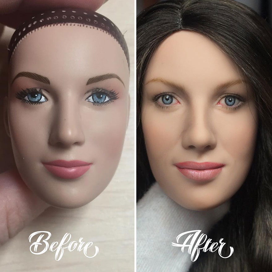 Ukrainian Artist Continues To Remove Makeup From Dolls To Repaint Them In A Very Realistic Way (New Pics)
