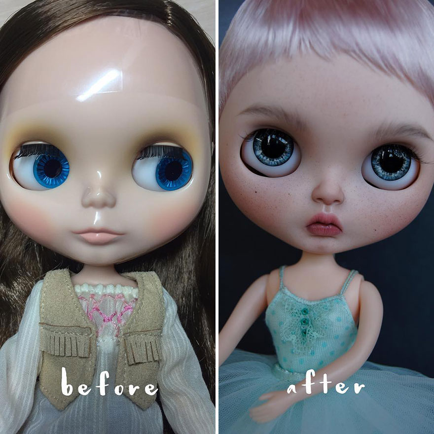 Ukrainian Artist Continues To Remove Makeup From Dolls To Repaint Them In A Very Realistic Way (New Pics)