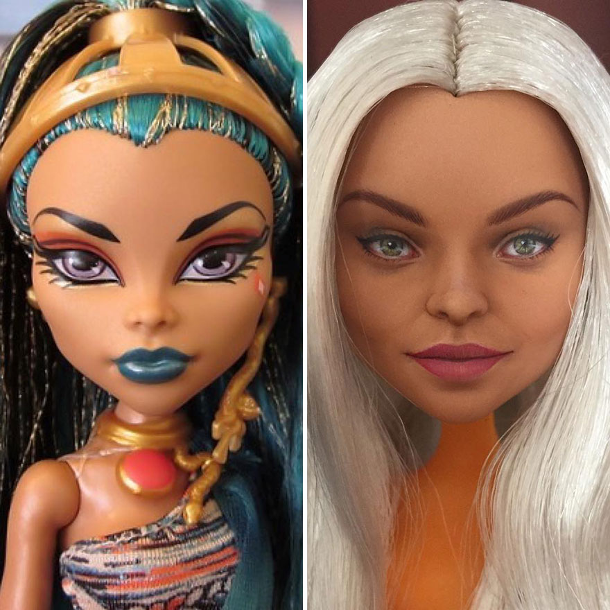 Ukrainian Artist Continues To Remove Makeup From Dolls To Repaint Them In A Very Realistic Way (New Pics)