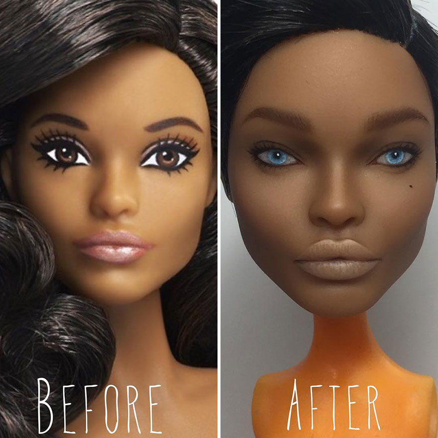 Ukrainian Artist Continues To Remove Makeup From Dolls To Repaint Them In A Very Realistic Way (New Pics)