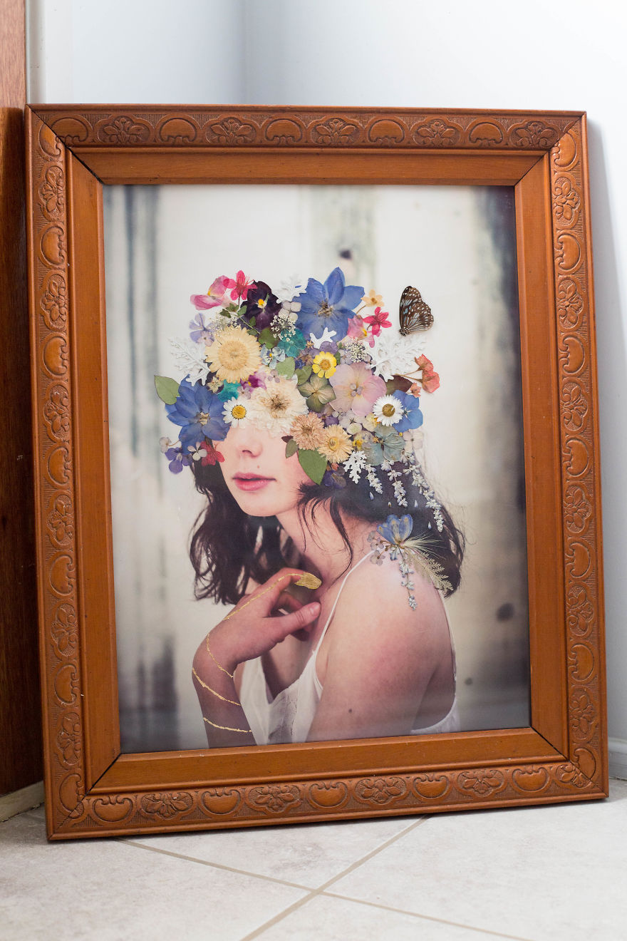 I Created Pressed Flower Portraits For Mental Health Awareness