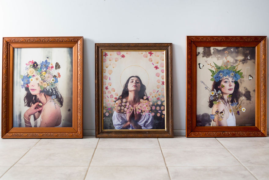 I Created Pressed Flower Portraits For Mental Health Awareness